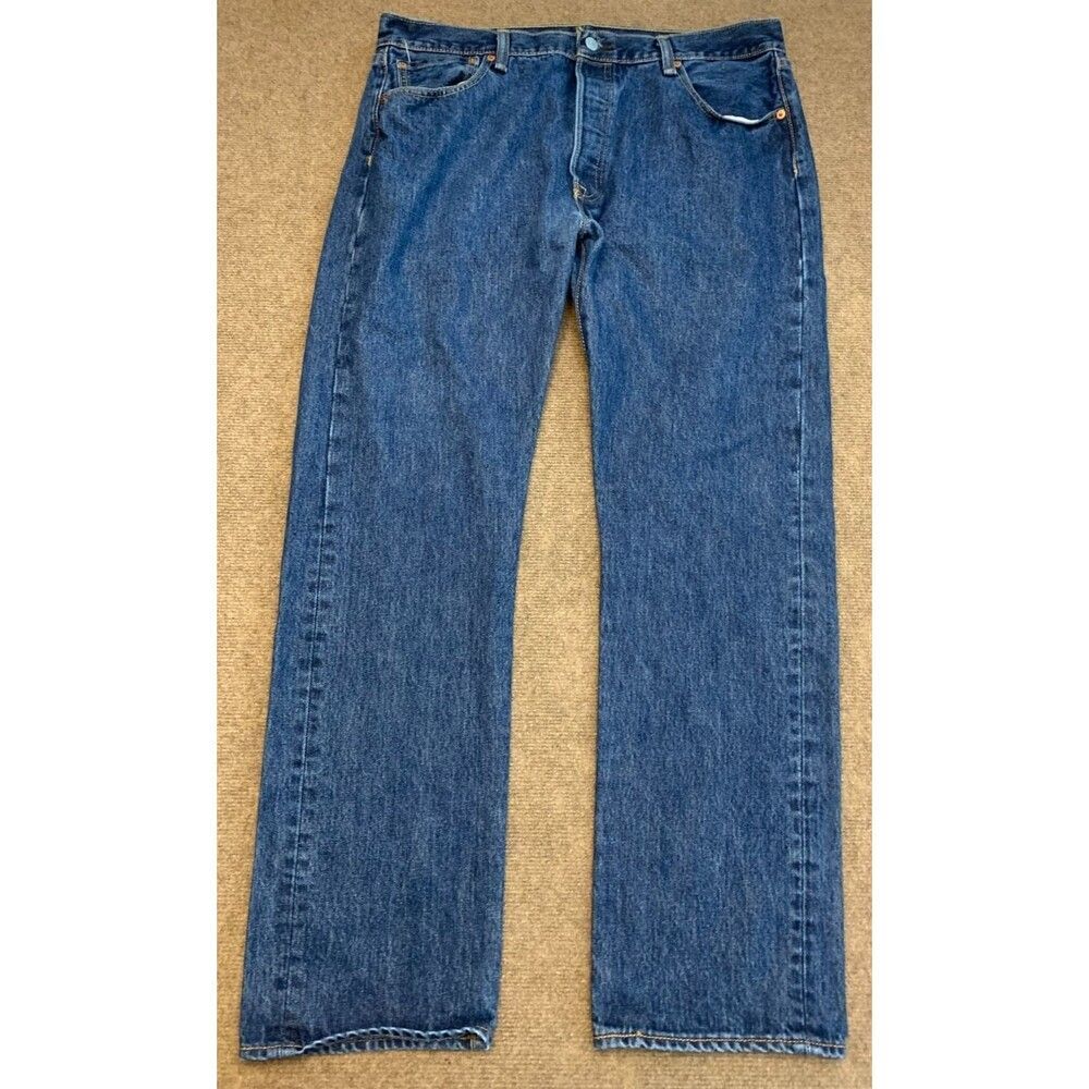 Levis 501 Jeans Mens 36x32 Straight Leg Dark Washed Cowboy Y2K Denim
